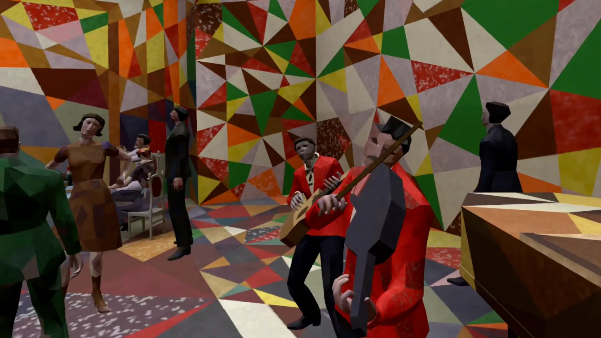 Danzatori nella reinterpretazione immersiva del Pan Pan